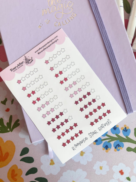 Romance Star Ratings Sticker Sheet
