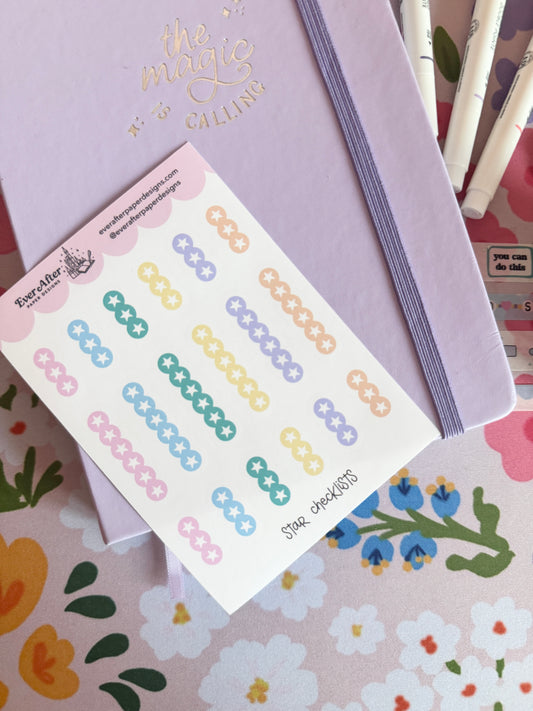 Star Checklists Sticker Sheet