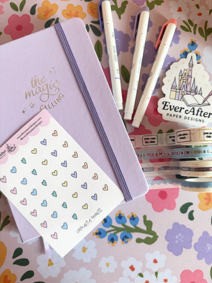 Colourful Hearts Sticker Sheet