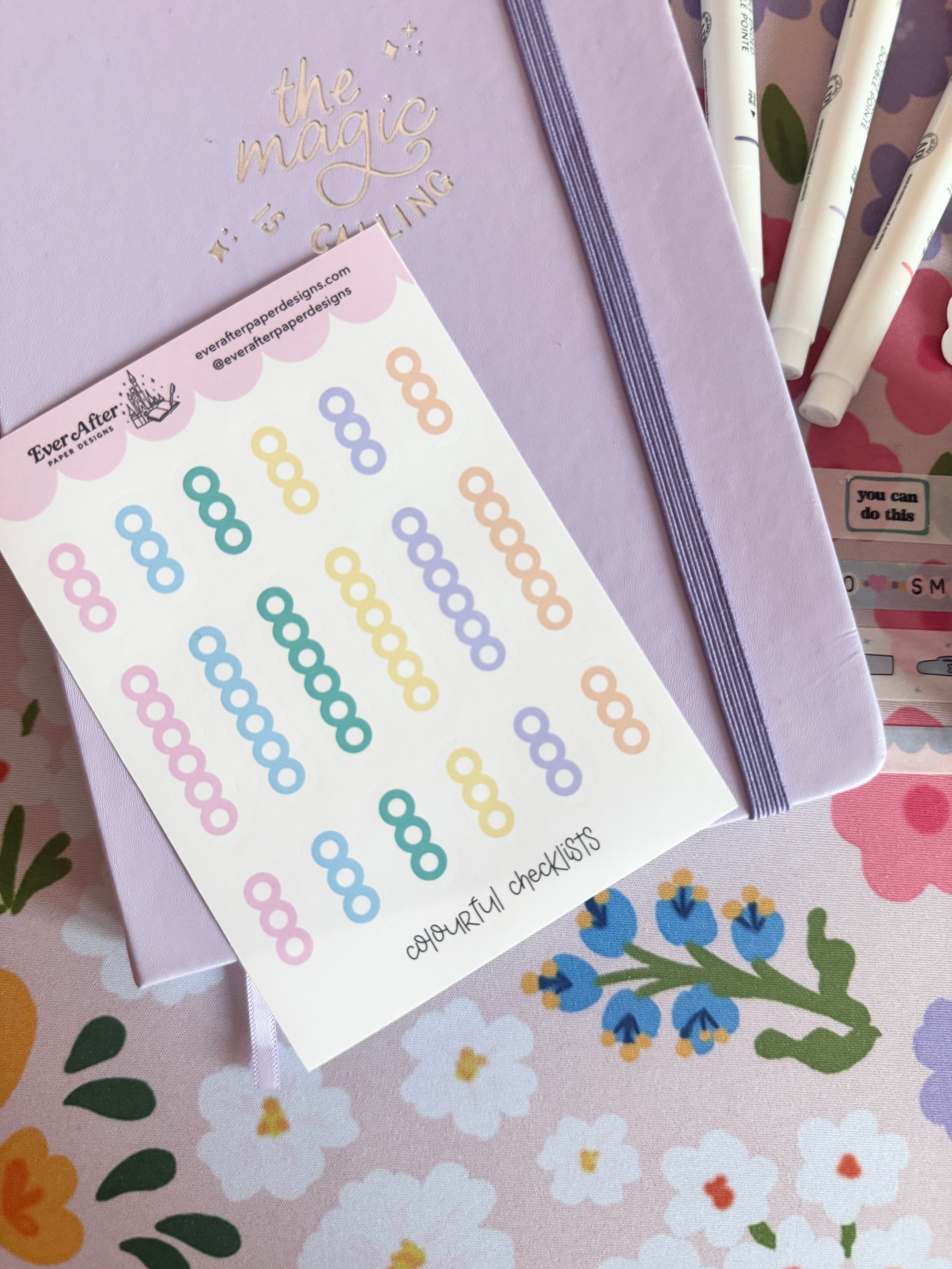 Colourful Checklists Sticker Sheet – Ever After Paper Designs