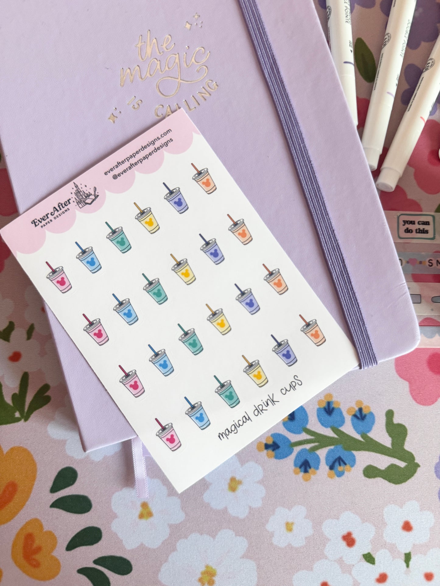 Magical Drink Cups Sticker Sheet