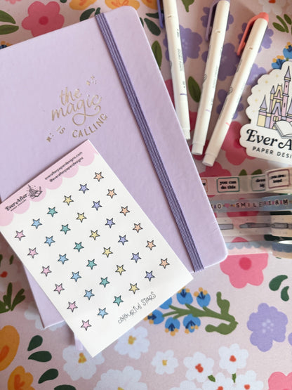 Colourful Stars Sticker Sheet