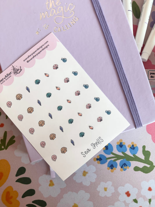 Sea Shells Sticker Sheet