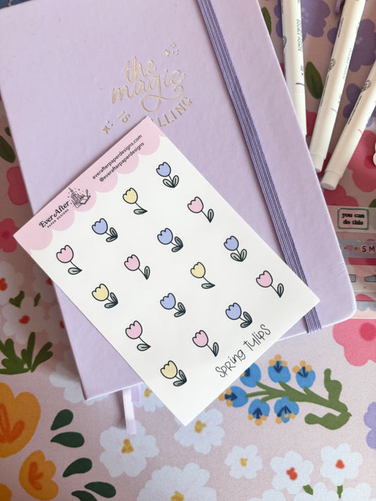 Spring Tulips Sticker Sheet