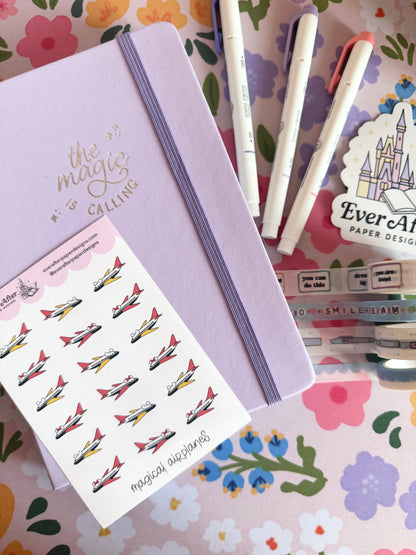 Magical Airplanes Sticker Sheet