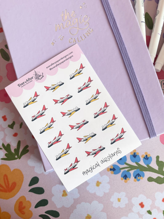 Magical Airplanes Sticker Sheet