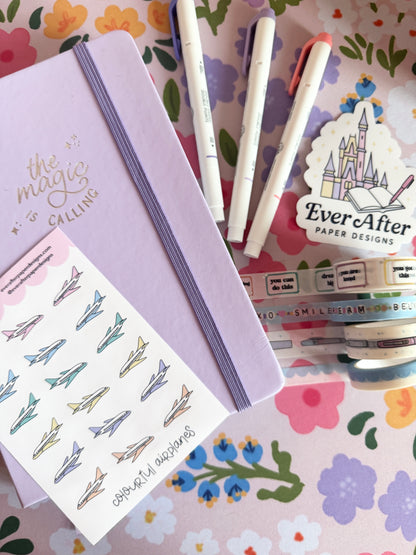 Colourful Airplanes Sticker Sheet