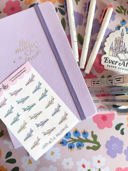 Colourful Airplanes Sticker Sheet