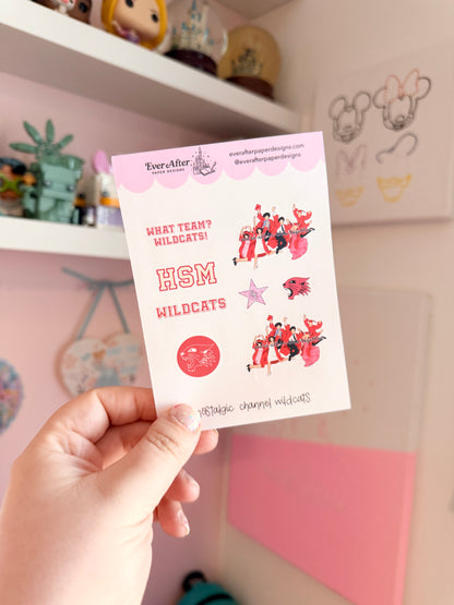 Nostalgic Channel Wildcats Sticker Sheet