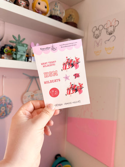 Nostalgic Channel Wildcats Sticker Sheet