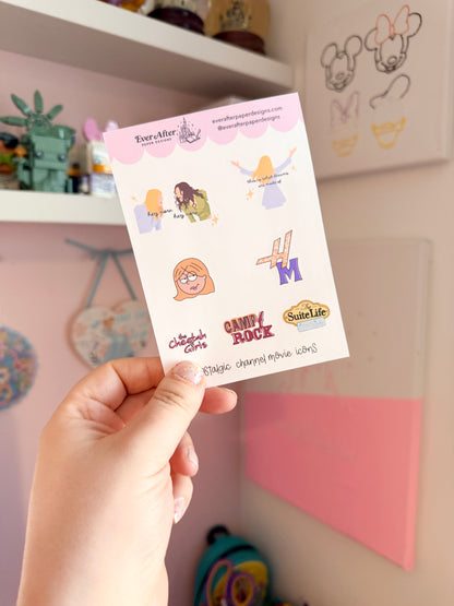 Nostalgic Channel Movie Icons Sticker Sheet