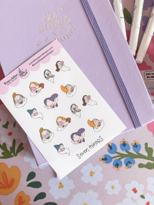 Seven Miners Sticker Sheet