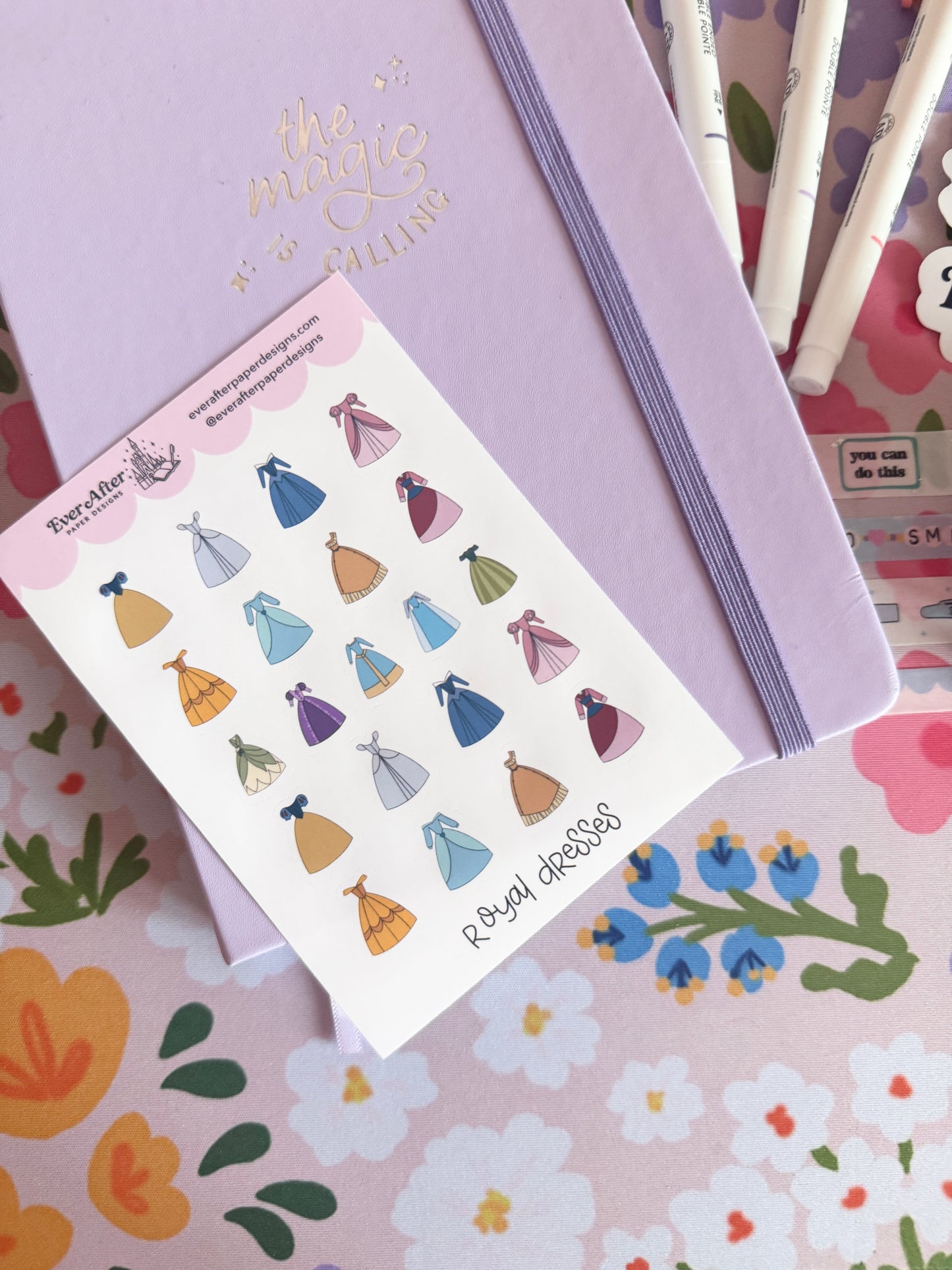 Royal Dresses Sticker Sheet
