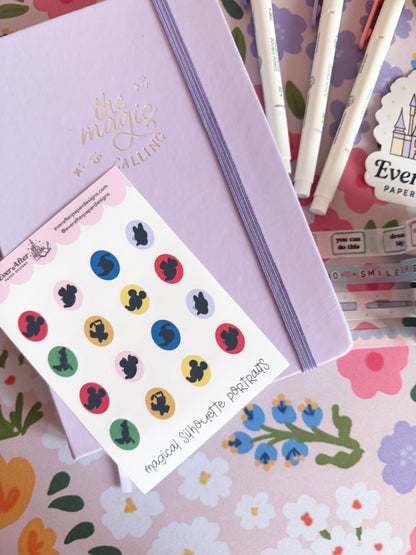 Magical Silhouette Portraits Sticker Sheet
