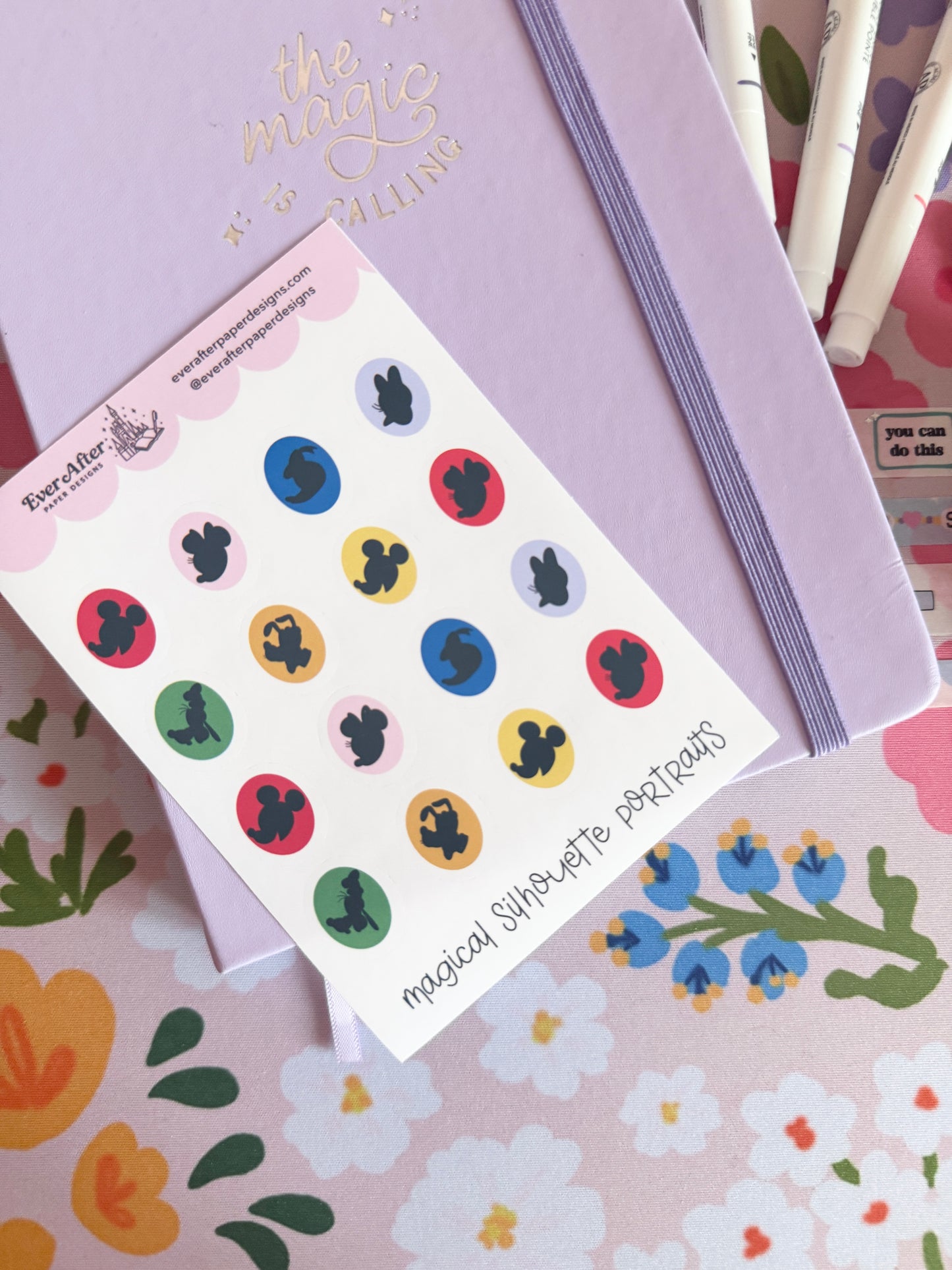 Magical Silhouette Portraits Sticker Sheet