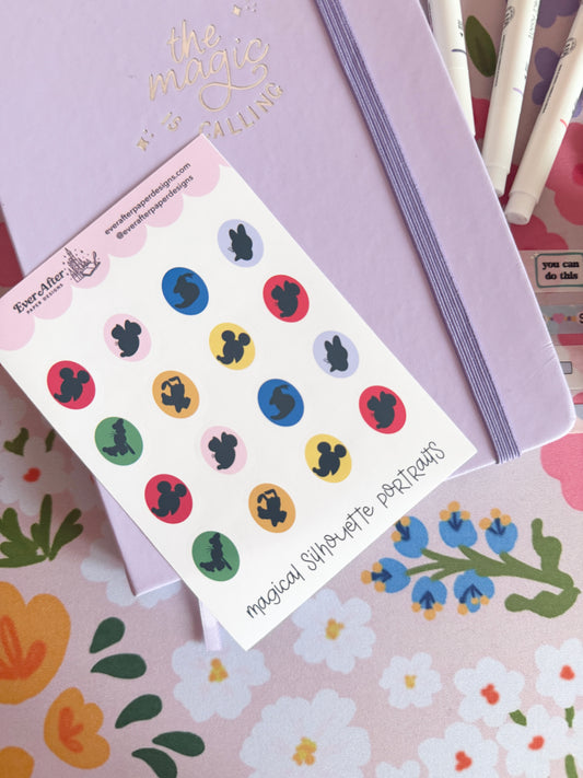 Magical Silhouette Portraits Sticker Sheet