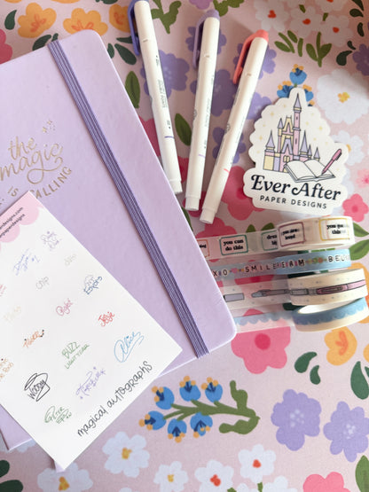 Magical Autographs Sticker Sheet