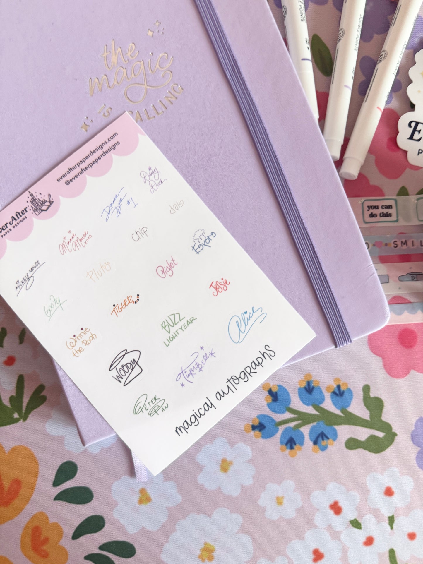 Magical Autographs Sticker Sheet
