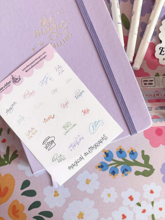 Magical Autographs Sticker Sheet