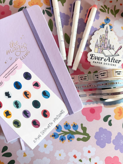 Royal Silhouette Portraits Sticker Sheet