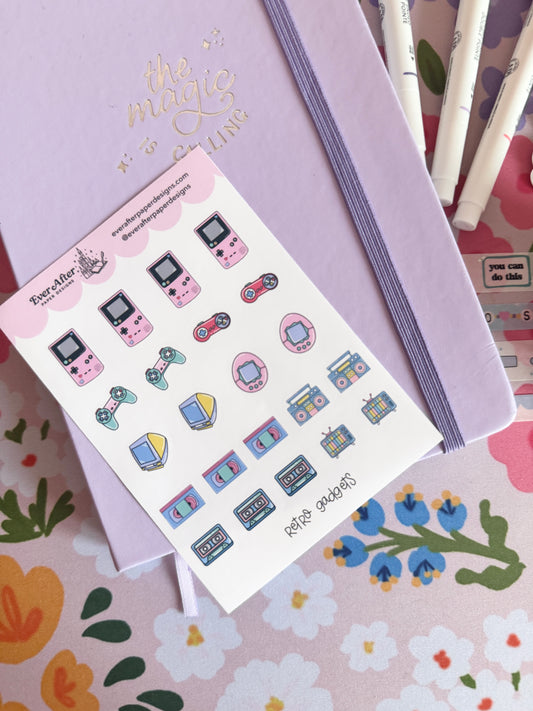 Retro Gadgets Sticker Sheet