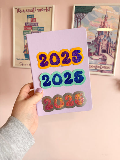 2025 Silver & Pink Glitter Vinyl