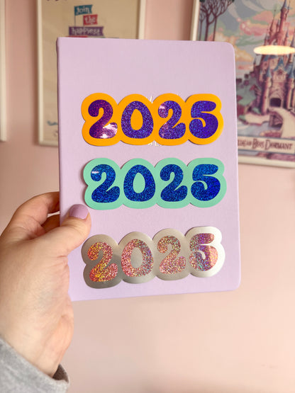 2025 Silver & Pink Glitter Vinyl