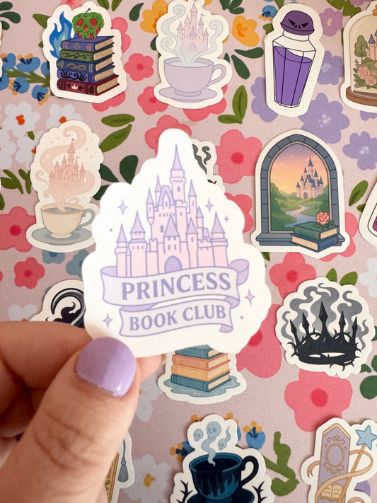 Princess Book Club Clear Sticker