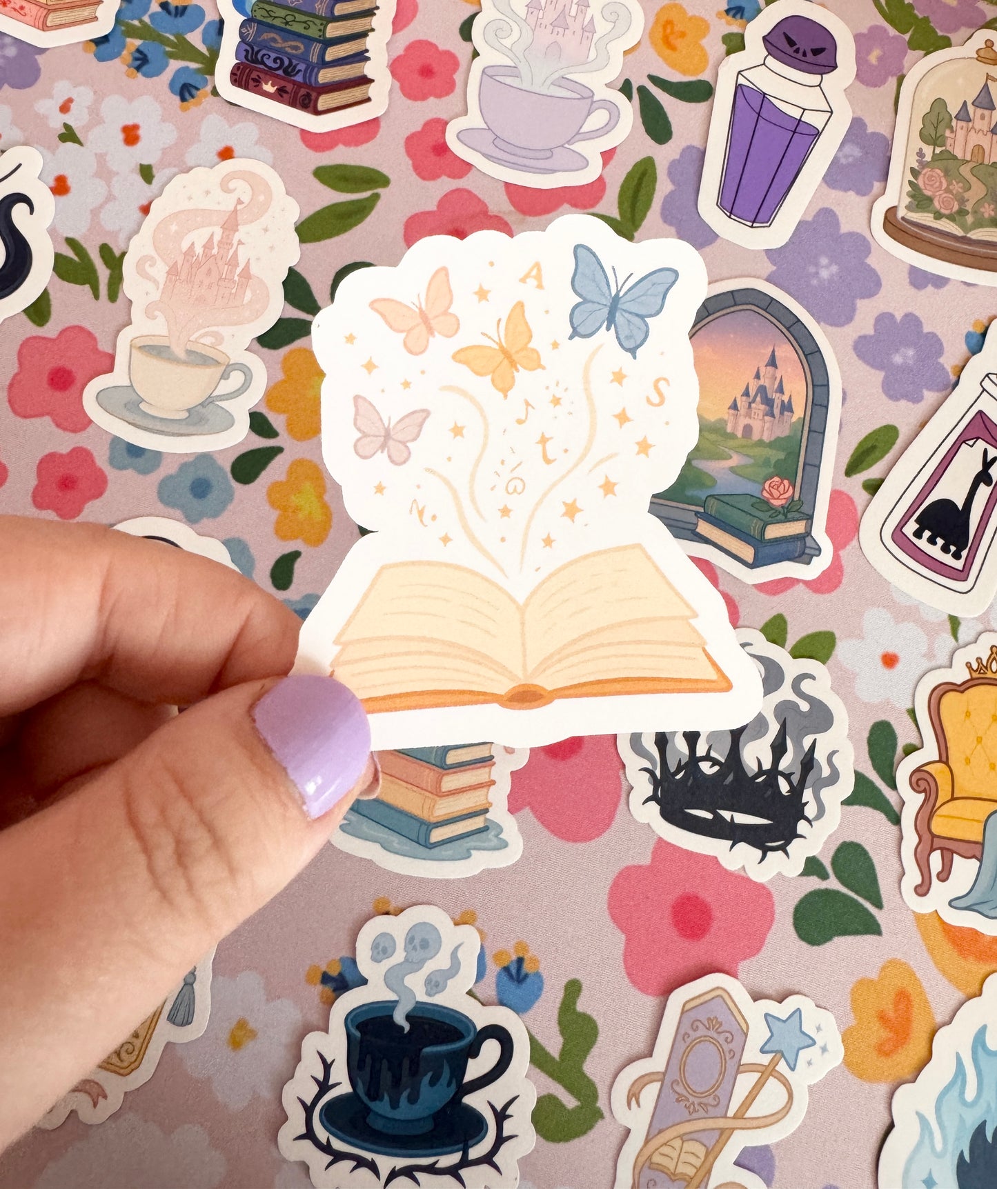Princess Whimsical Book Clear Sticker