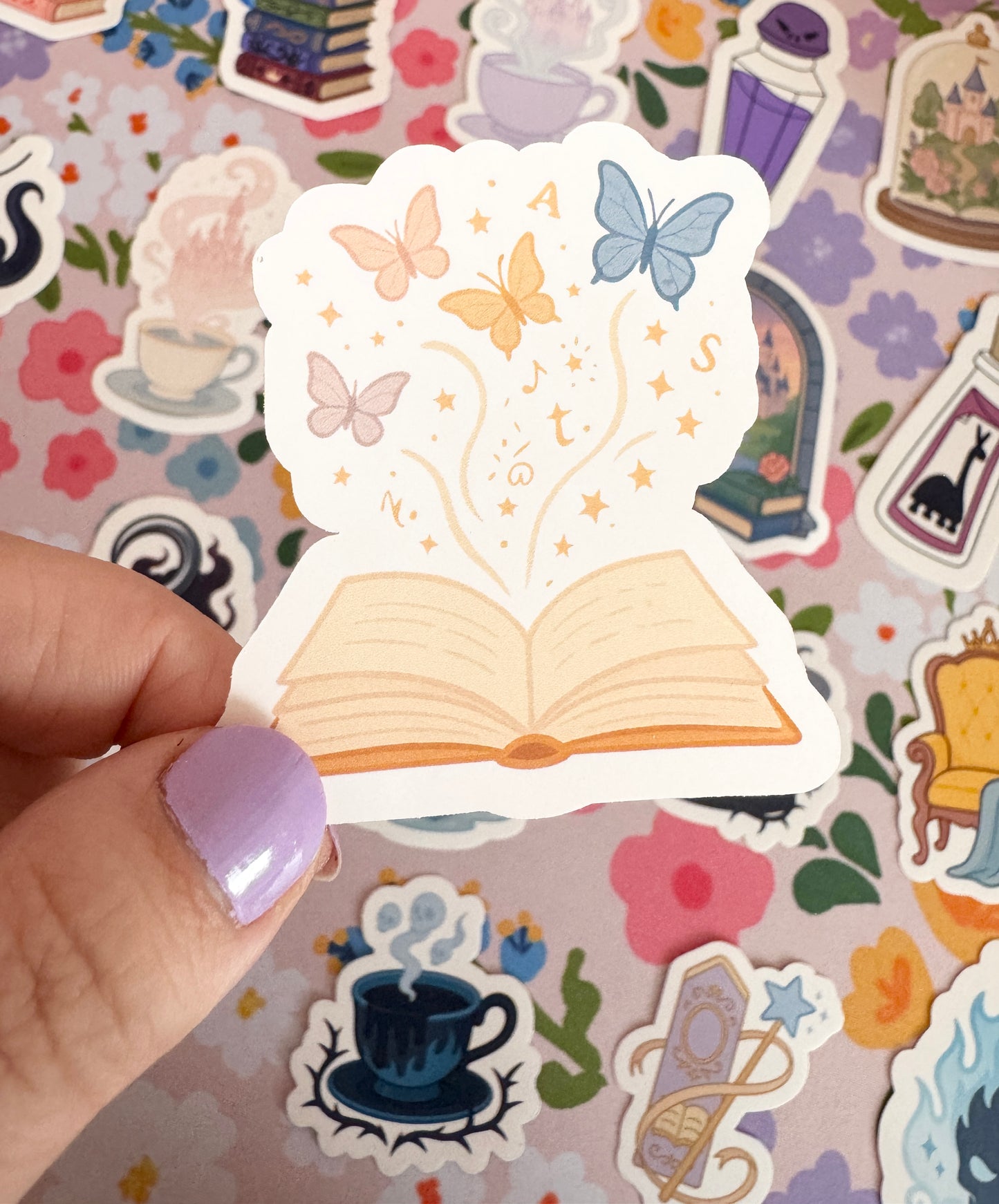 Princess Whimsical Book Clear Sticker