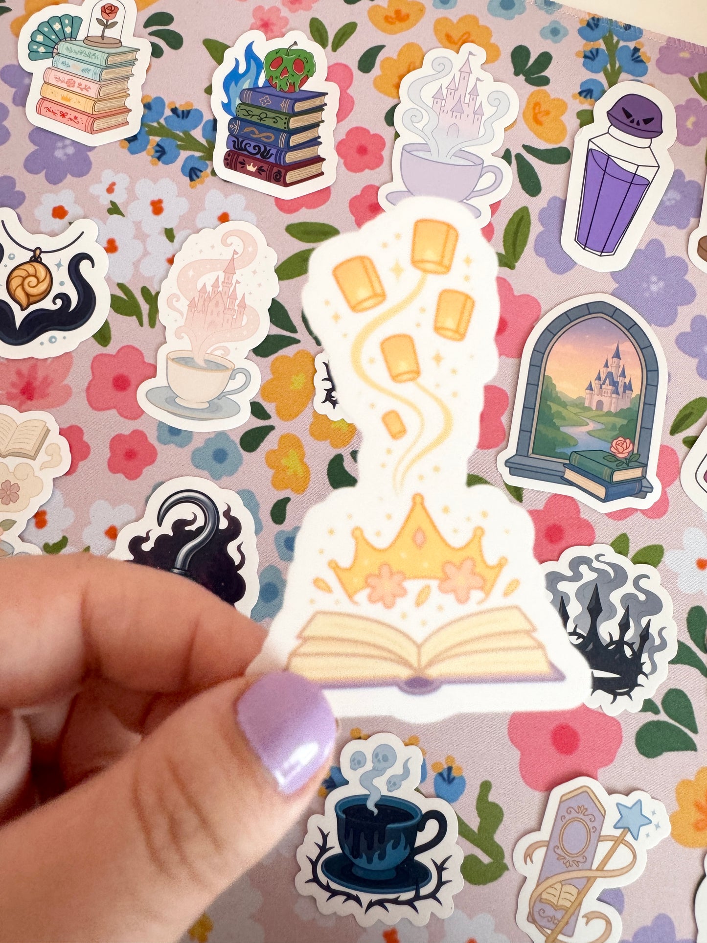Princess Floating Lanterns Book Clear Sticker