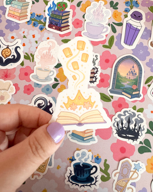 Princess Floating Lanterns Book Clear Sticker