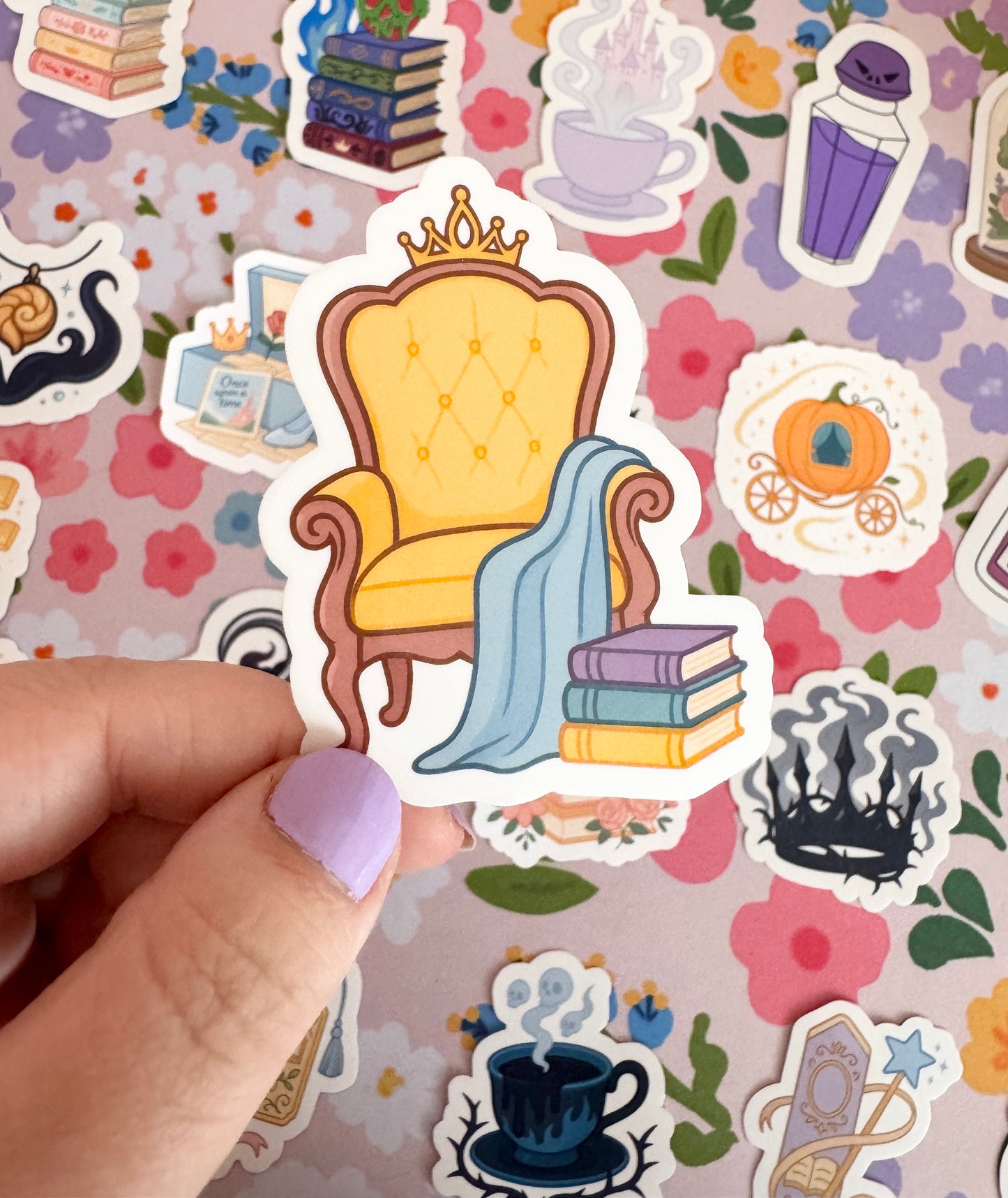 Princess Cosy Throne Clear Sticker