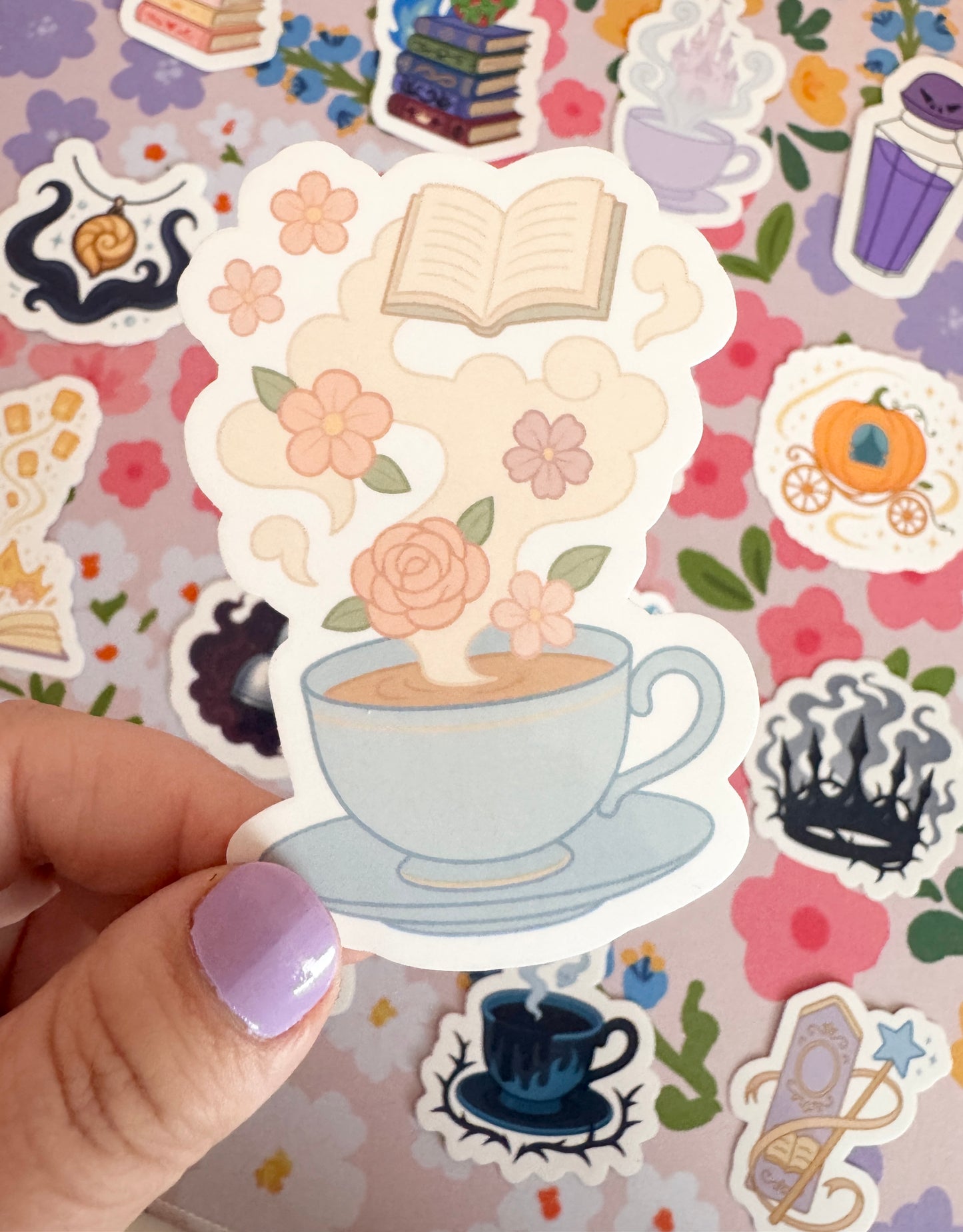 Princess Mug of Dreamy Books Clear Sticker