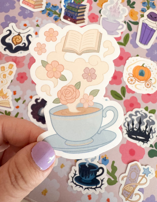 Princess Mug of Dreamy Books Clear Sticker