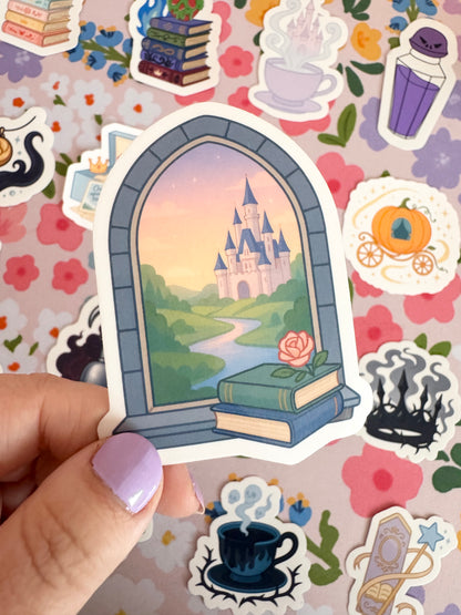 Princess Dreamy Castle Window Clear Sticker