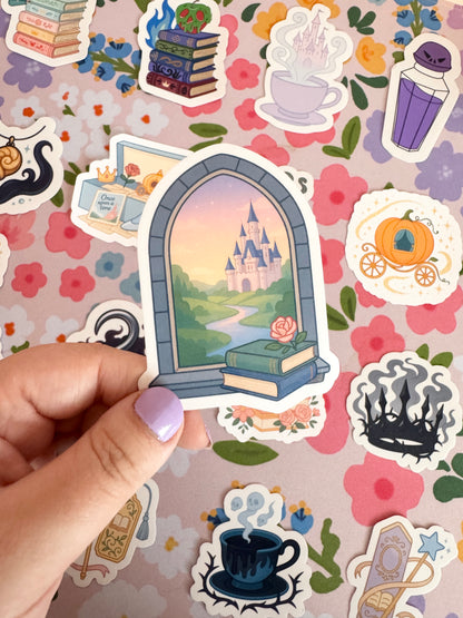 Princess Dreamy Castle Window Clear Sticker