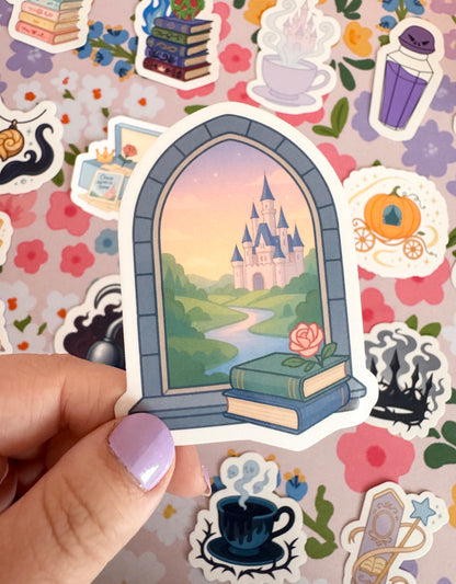 Princess Dreamy Castle Window Clear Sticker