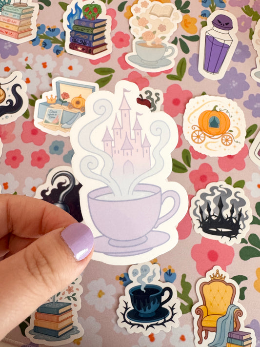 Princess Lilac Mug with Castle Clear Sticker