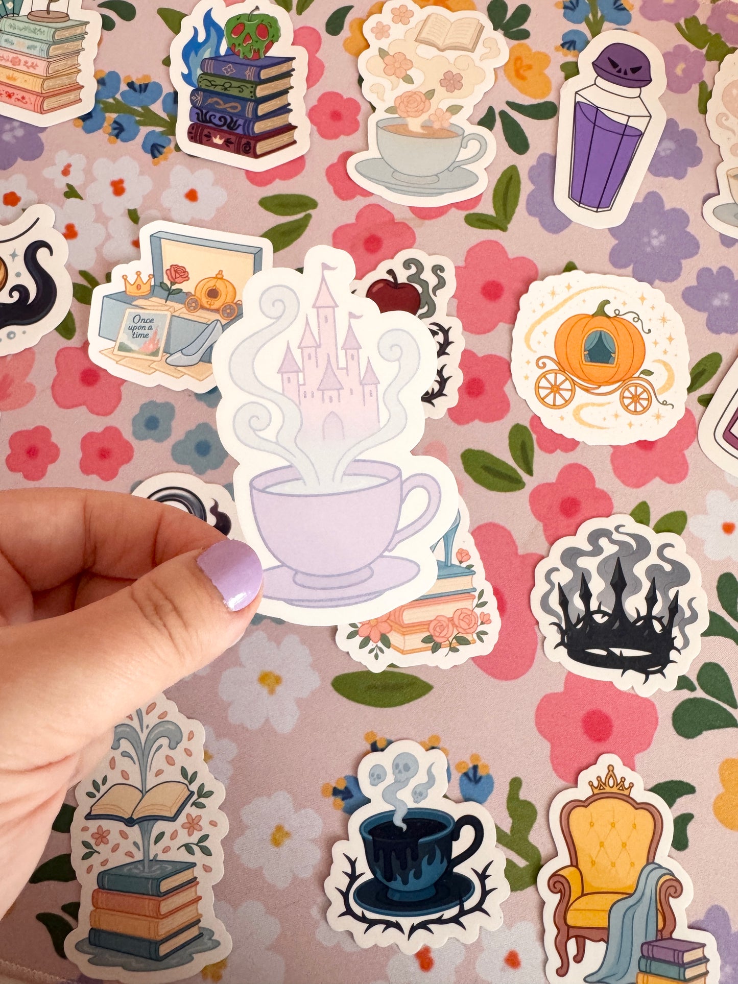 Princess Lilac Mug with Castle Clear Sticker