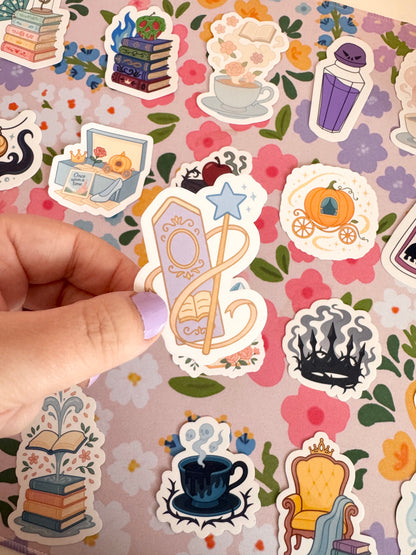 Princess Lilac Bookmark & Wand Clear Sticker