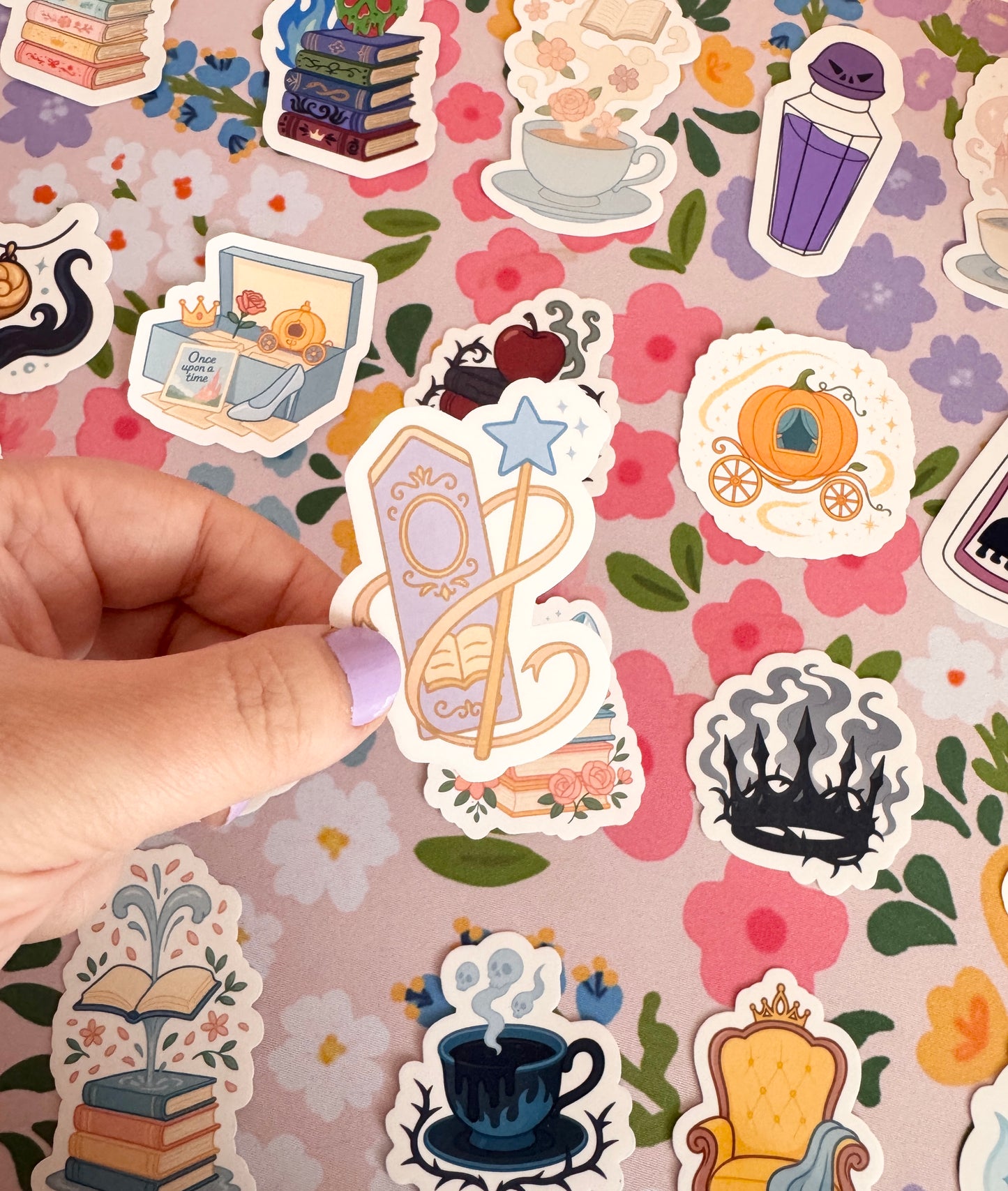 Princess Lilac Bookmark & Wand Clear Sticker