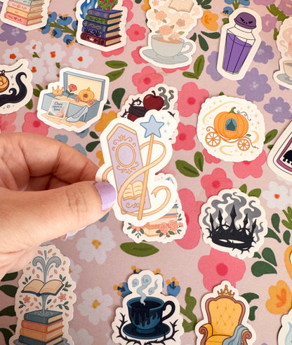 Princess Lilac Bookmark & Wand Clear Sticker