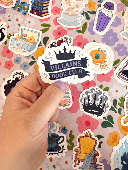 Villains Book Club Clear Sticker