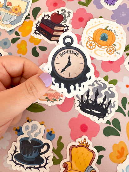 Villains Going Nowhere Clock Clear Sticker