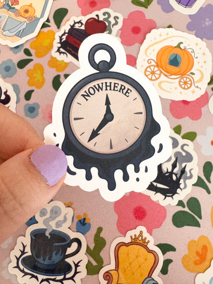 Villains Going Nowhere Clock Clear Sticker