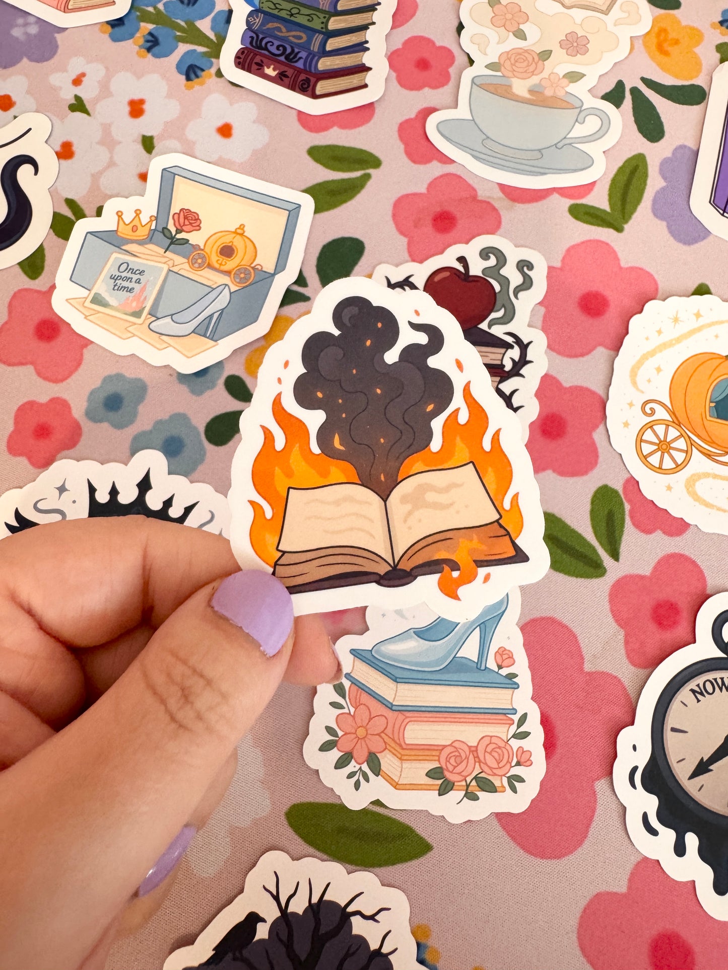 Villains Book of Flames Clear Sticker