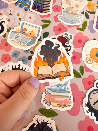 Villains Book of Flames Clear Sticker