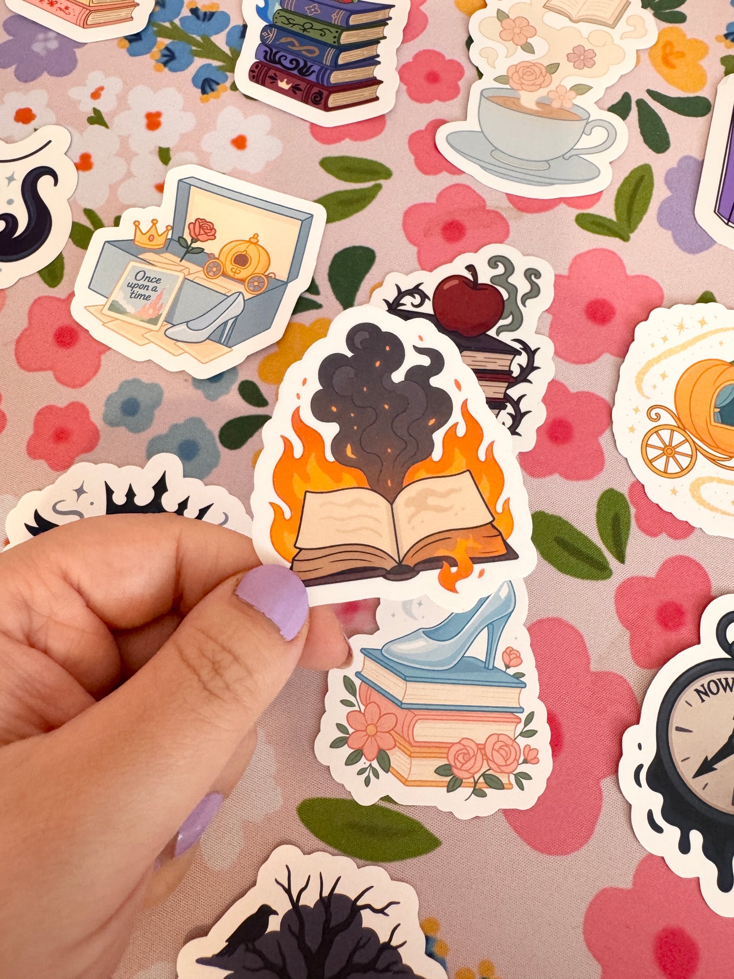 Villains Book of Flames Clear Sticker