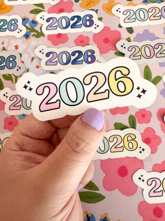 2026 Colourful Solid Holographic Sticker